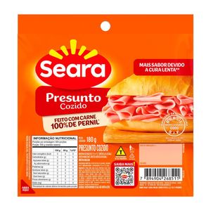 Presunto Cozido Fatiado Seara 180g