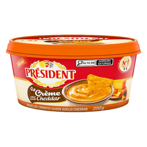Requeijão Cremoso com Queijo Cheddar Président 200g