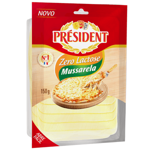 Queijo Mussarela Fatiado Zero Lactose President 150g