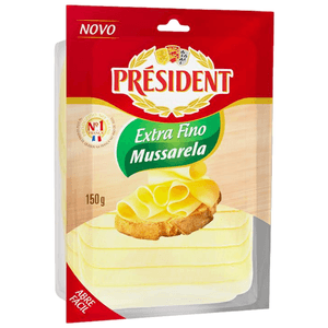 Queijo Mussarela Fatiado Extra Fino Président 150g