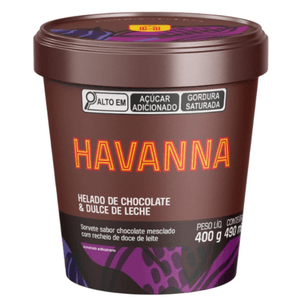 Sorvete Chocolate com Doce de Leite Havanna 490ml