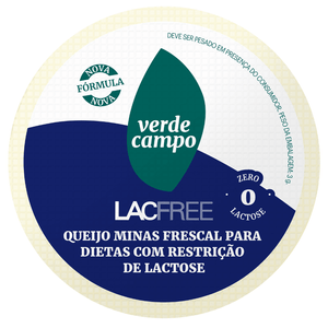 Queijo Minas Frescal Lacfree Zero Lactose Verde Campo Kg