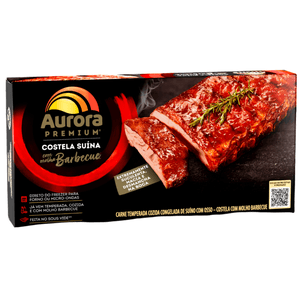 Costela Suína com Molho Barbecue Congelada Aurora Premium 900g
