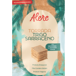Torrada Artesanal de Trigo Sarraceno Sem Glúten Alere 70g