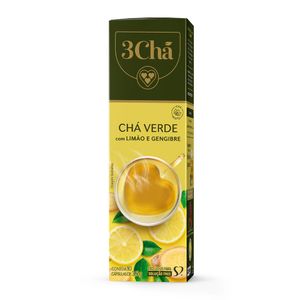 Cápsula de Chá Verde com Limão e Gengibre 3 Corações com 10 Unidades