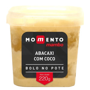 Bolo no Pote Abacaxi com Coco Momento Mambo 220g