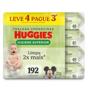 Lenço Umedecido Higiene Superior Huggies Leve 4 Pague 3