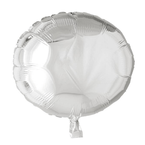 Balão Redondo Cor Prata Silver Plastic 18" 45cm