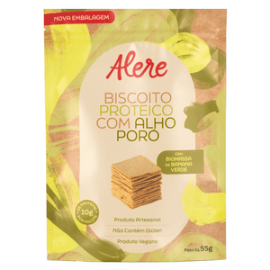 Biscoito Proteico com Alho-Poró Sem Glúten Alere 55g