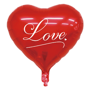 Balão Coração Love Cor Prata Silver Plastic 18'' 45cm