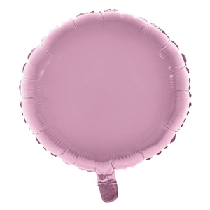 Balão Redondo Cor Rosa Silver Plastic 18'' 45cm