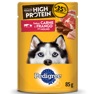 Ração em Sachê Sabor Carne e Frango High Protein Cães Adulto Pedigree 85g