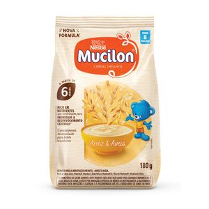 Cereal Infantil Integral Arroz e Aveia Mucilon Nestlé 180g