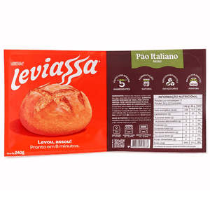 Pão Italiano Mini Leviassa Homebake 240g