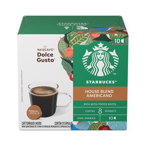 Cápsula de Café Starbucks Americano House Blend By Nescafé Dolce Gusto 85g com 10 Unidades
