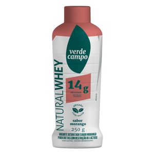 Iogurte Natural Whey de Morango 14g de Proteínas Zero Lactose Verde Campo 250g
