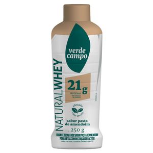 Iogurte Natural Whey Pasta de Amendoim 21g de Proteínas Zero Lactose Verde Campo 250g