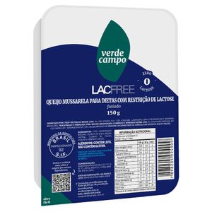 Queijo Mussarela Fatiado Lacfree Verde Campo 150g