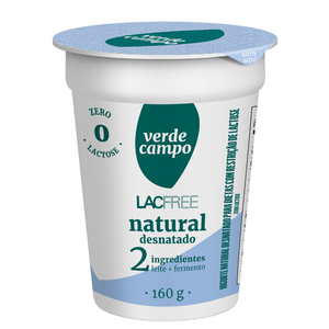 Iogurte Natural Desnatado Zero Lactose Verde Campo 160g