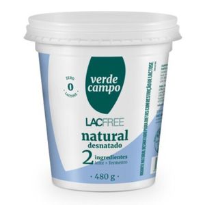 Iogurte Natural Desnatado Zero Lactose Verde Campo 480g