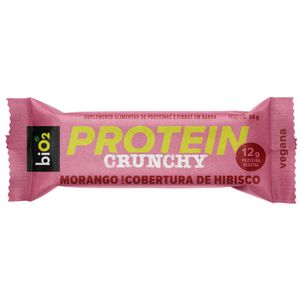 Barra de Proteína Morango com Hibisco 12g Protein Crunchy Bio2 50g