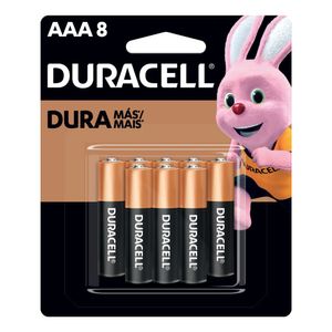 Pilha Alcalina AAA Duracell com 8 Unidades