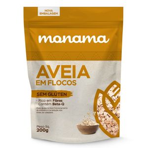 Aveia em Flocos Sem Glúten Monama 200g