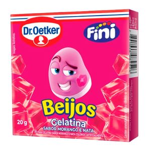 Gelatina Morango e Nata Fini Beijos & Dr. Oetker 20g