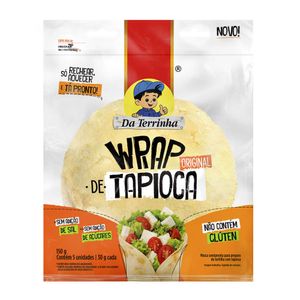 Wrap de Tapioca Original Sem Glúten Da Terrinha 150g com 5 Unidades