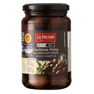 Azeitona Grega Preta Inteira La Pastina 200g