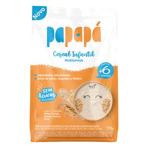 Cereal Infantil Multicereais Sem Adição de Açúcar Papapá 170g
