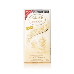 Chocolate Singles Branco Lindt Lindor 100g Com 18 unidades