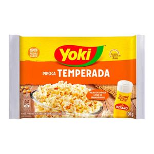 Milho de Pipoca para Micro-ondas Temperado Popcorn Toque de Chef Yoki 100g
