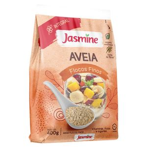Aveia em Flocos Finos Integral Vegano Jasmine 400g