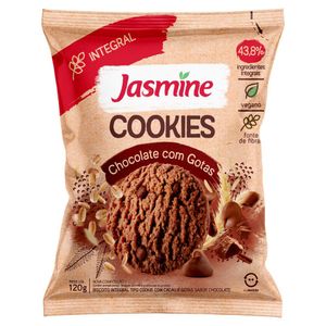 Biscoito Cookie com Gotas de Chocolate Vegano Integral Chocolate Jasmine 120g