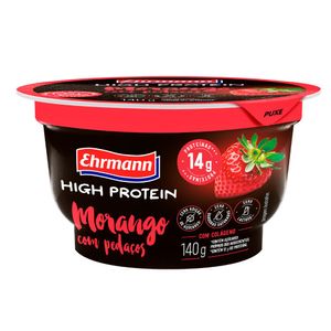 Iogurte de Morango 14g de Proteínas Sem Lactose High Protein Ehrmann 140g