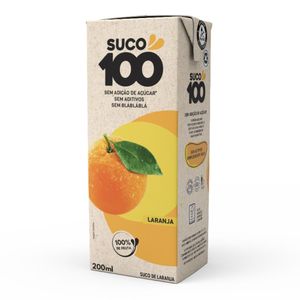 Suco de Laranja Sem Adição de Açúcar 100 200ml