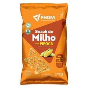 Snack de Milho Sabor Pipoca Sem Glúten Fhom 55g