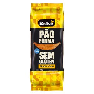 Pão de Forma Tradicional Sem Glúten Belive 400g