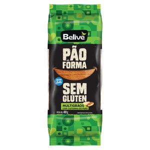 Pão de Forma Multigrãos com Castanha-do-Pará Sem Glúten Belive 400g
