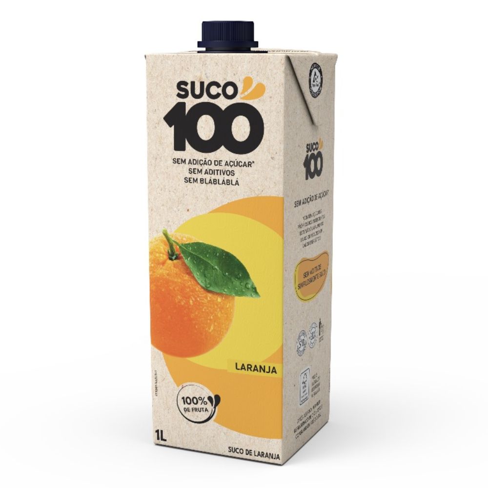 Suco de Laranja Sem Adição de Açúcar 100 1L |Mambo Supermercado