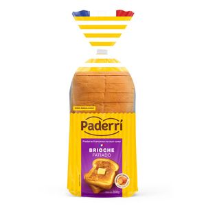 Pão Brioche Fatiado Paderri 350g