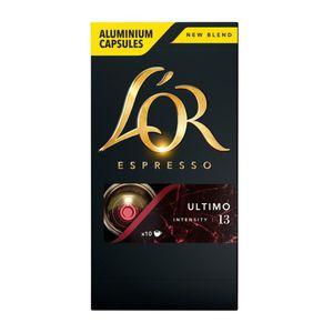 Café em Cápsula Torrado e Moído Espresso Ultimo L'or Caixa 52g 10 Unidades
