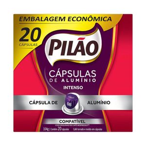 Café em Cápsulas de Torrado e Moído Pilão Intenso 08 104g com 20 Cápsulas