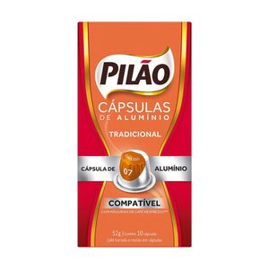 Café em Cápsulas de Torrado e moído Pilão Tradicional 07 52g com 10 Cápsulas