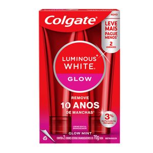 Kit Creme Dental Luminous White Glow Colgate 70g com 2 Unidades