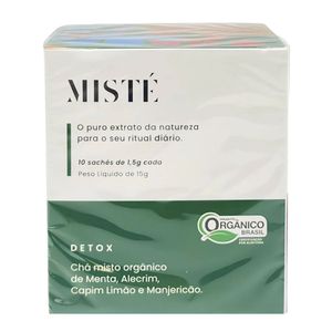 Chá Orgânico de Menta, Alecrim, Capim Limão e Manjericão Detox Misté 15g com 10 Sachês