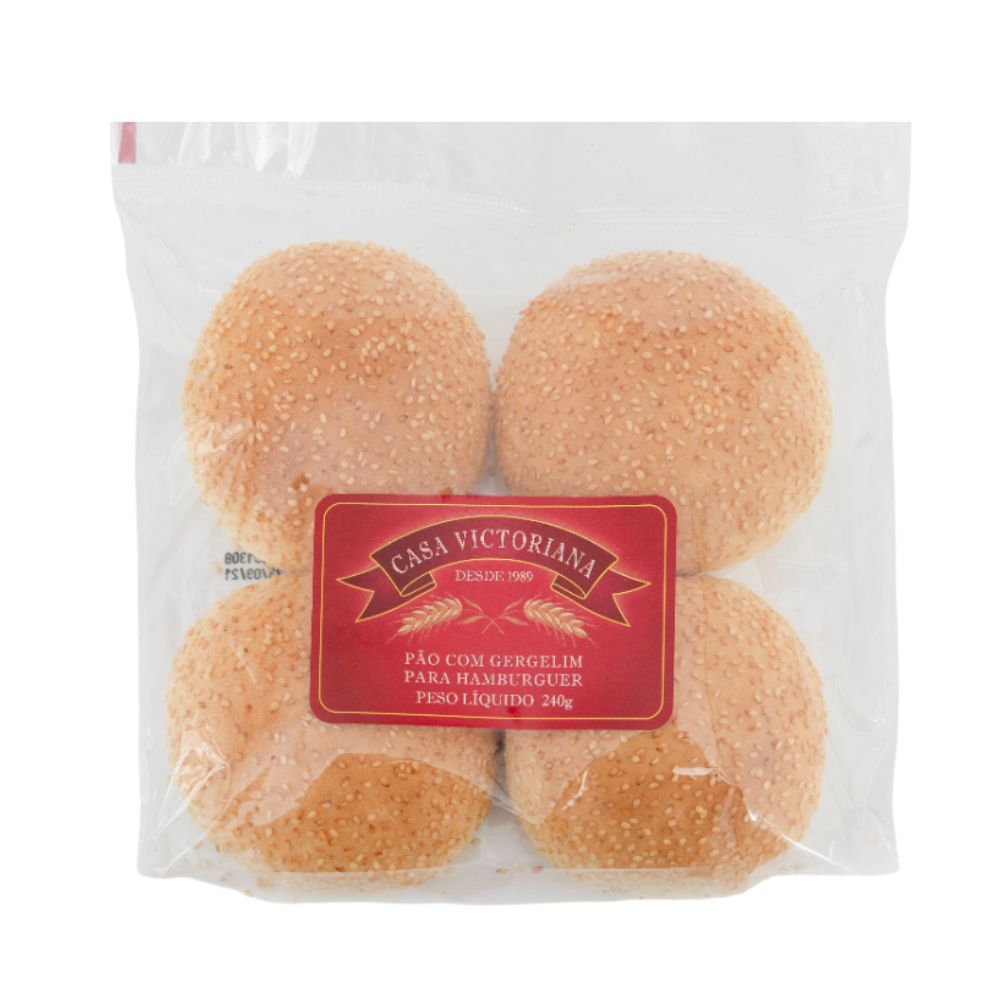 Pão De Hamburguer Com Gergelim Casa Victoriana 200 G