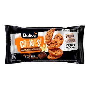 Cookies de Baunilha e Chocolate Sem Açúcar Belive 67g