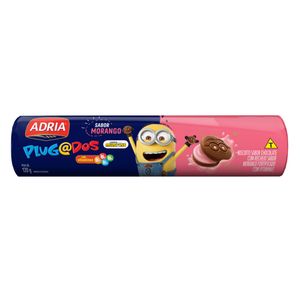 Biscoito Recheado de Morango Plugados Adria 120g